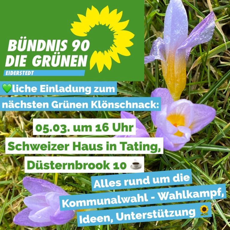 Grüner Klönschnack am 05.03 in Tating