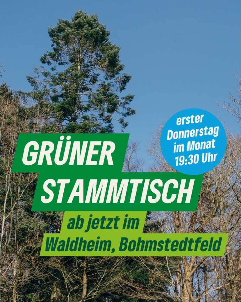 Grüner Stammtisch ab jetzt im Waldheim